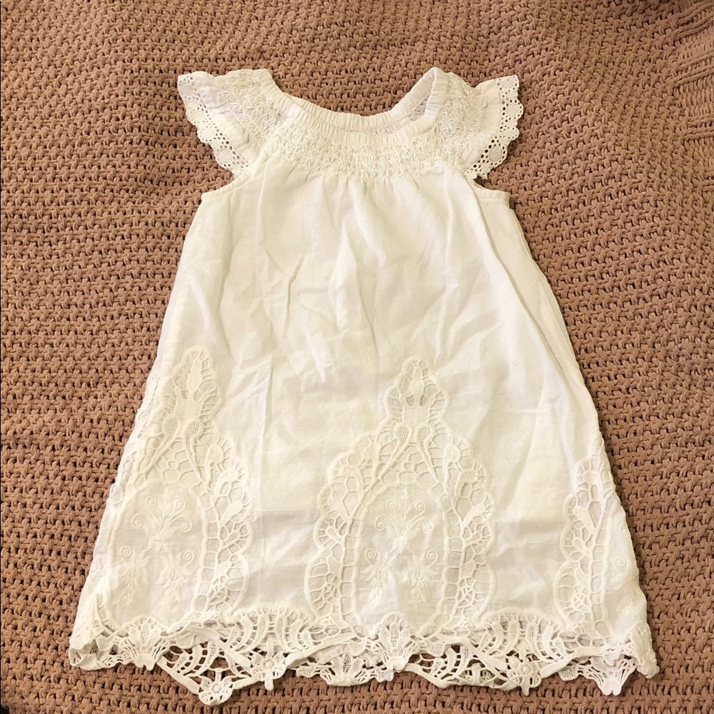 Mimi & Maggie White Baby Dress
